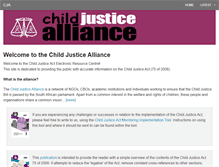 Tablet Screenshot of childjustice.org.za